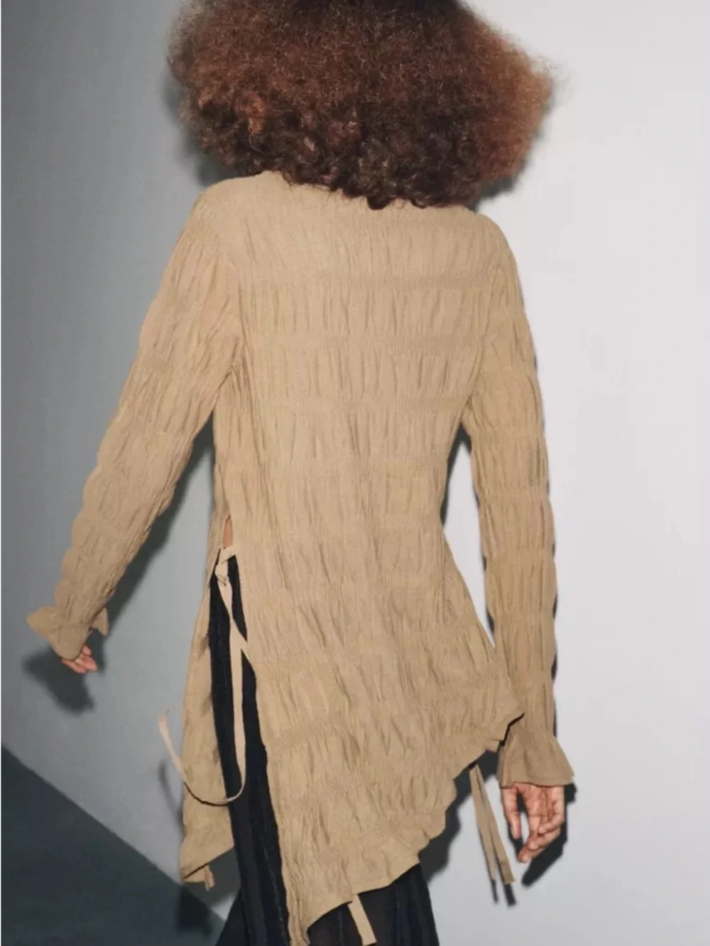 ZARA RUCHED KNIT TOP - Picture 12 of 12